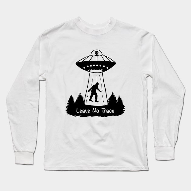 Leave No Trace Alien & Bigfoot Long Sleeve T-Shirt by EcoElsa